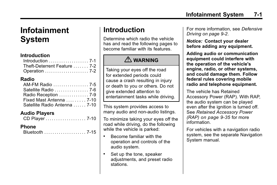 Infotainment system, Introduction, Infotainment system -1 | Headlamp aiming | Hummer 2010 H3 User Manual | Page 155 / 410