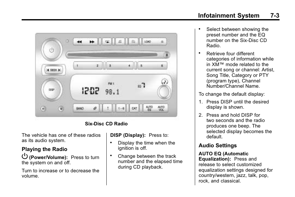 Infotainment system 7-3 | Hummer 2010 H3 User Manual | Page 157 / 410