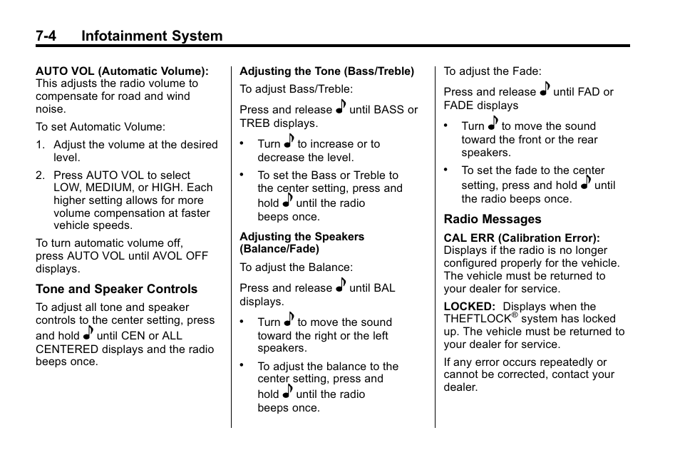 4 infotainment system | Hummer 2010 H3 User Manual | Page 158 / 410