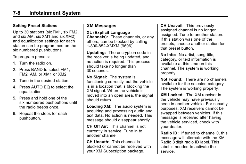 8 infotainment system | Hummer 2010 H3 User Manual | Page 162 / 410