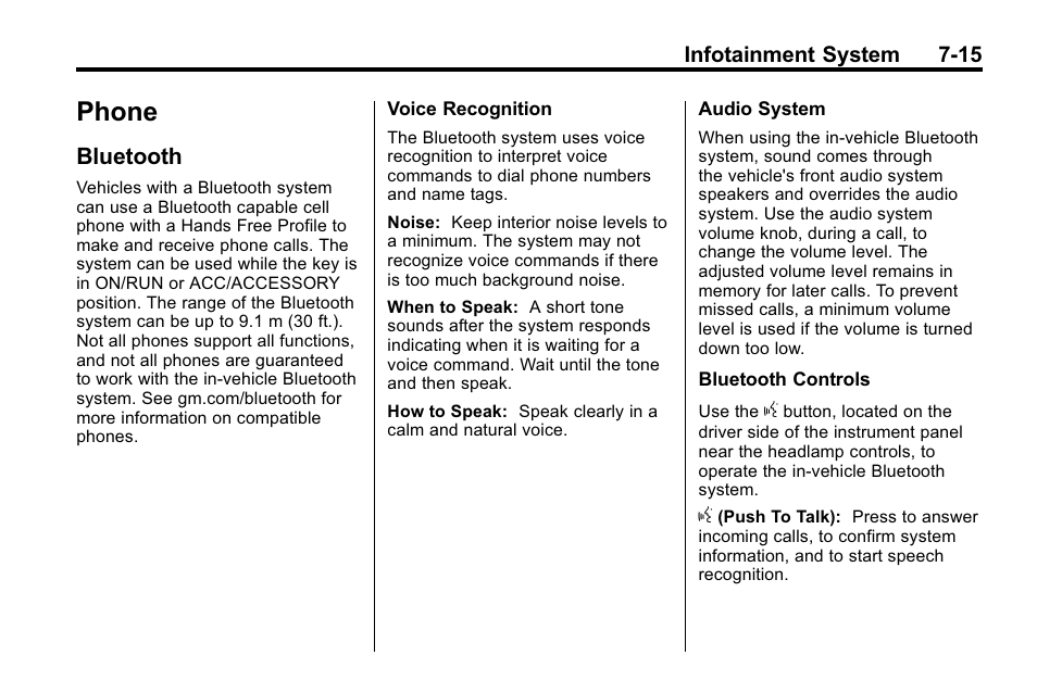 Phone, Bluetooth, Wheels and tires -44 | Bluetooth -15 | Hummer 2010 H3 User Manual | Page 169 / 410