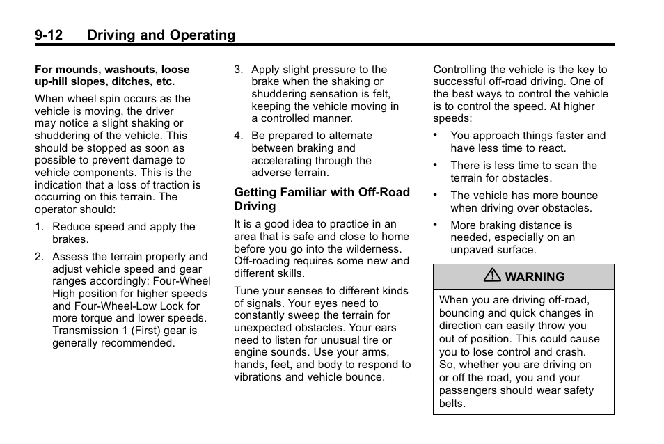 12 driving and operating | Hummer 2010 H3 User Manual | Page 196 / 410