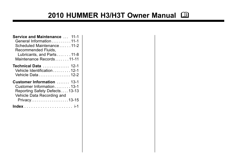 Hummer 2010 H3 User Manual | Page 2 / 410