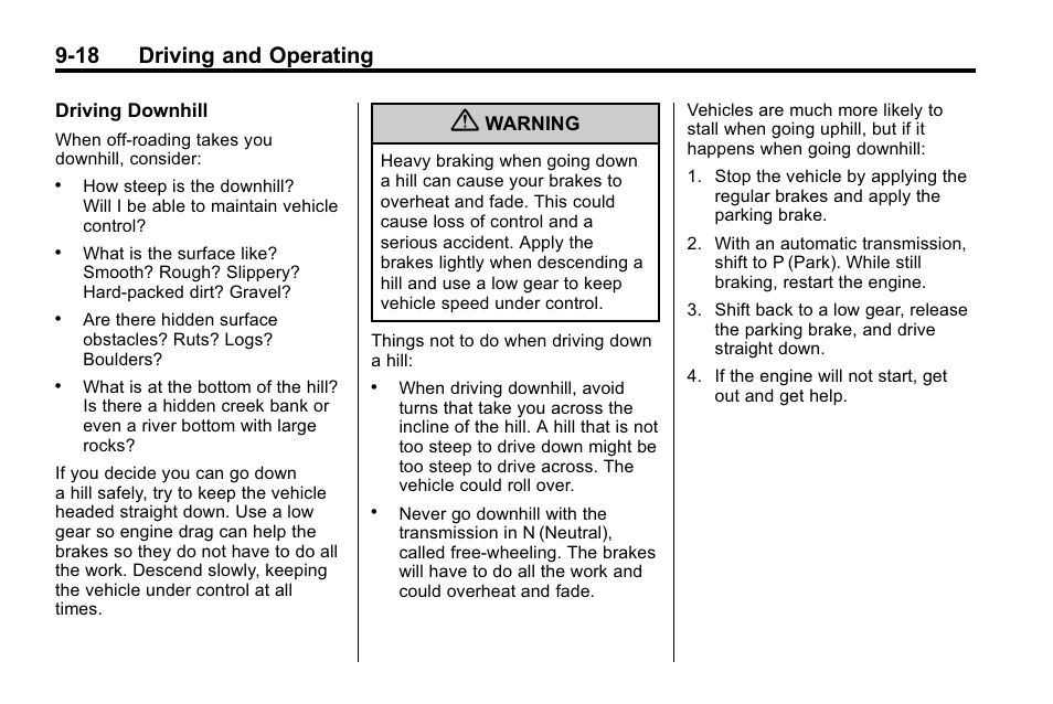 18 driving and operating | Hummer 2010 H3 User Manual | Page 202 / 410