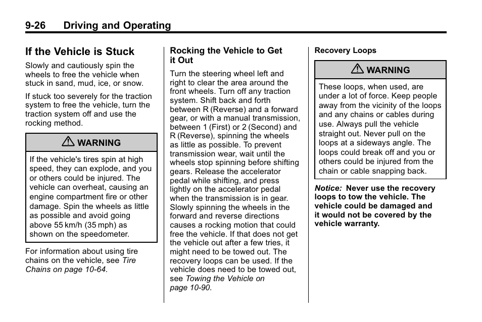 If the vehicle is stuck, If the vehicle is stuck -26 | Hummer 2010 H3 User Manual | Page 210 / 410