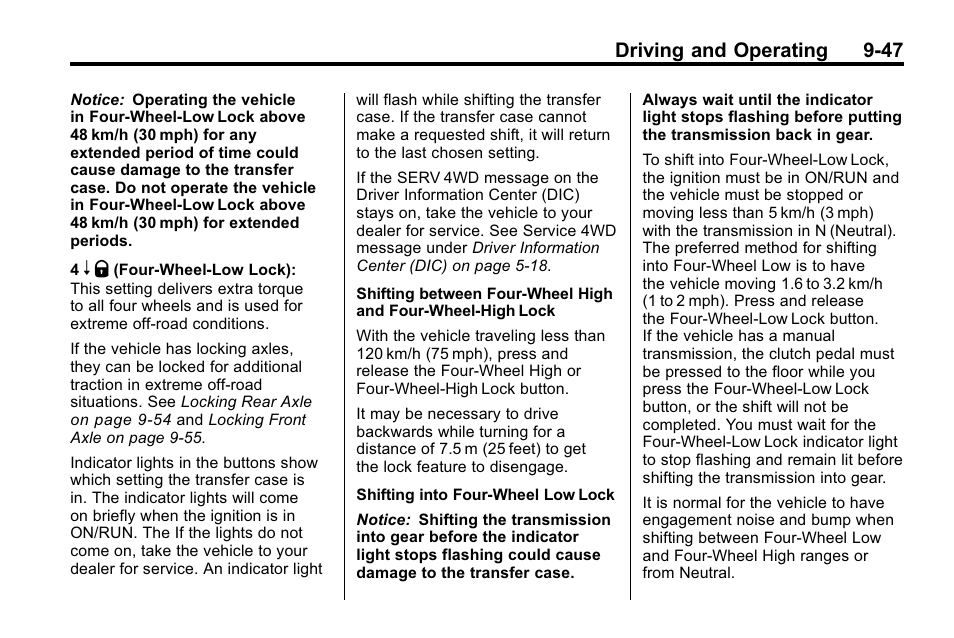 Driving and operating 9-47 | Hummer 2010 H3 User Manual | Page 231 / 410