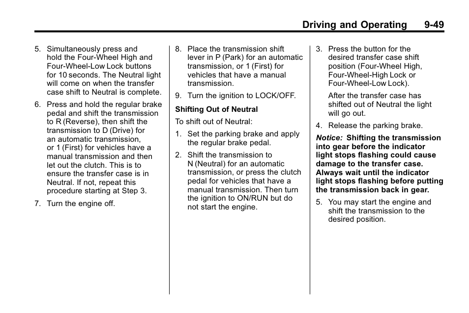 Driving and operating 9-49 | Hummer 2010 H3 User Manual | Page 233 / 410