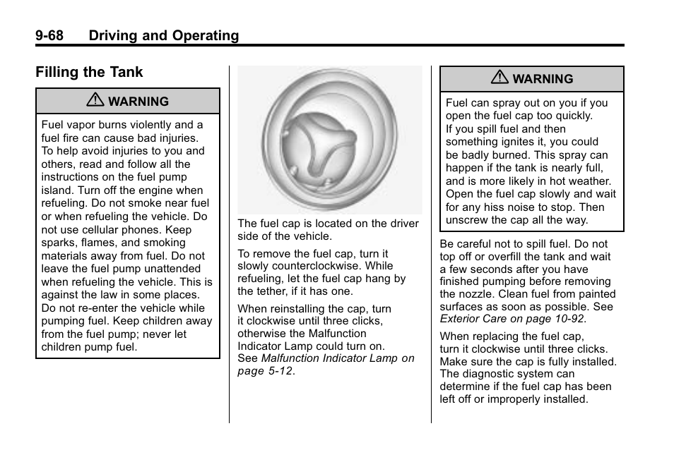 Filling the tank, Filling the tank -68 | Hummer 2010 H3 User Manual | Page 252 / 410