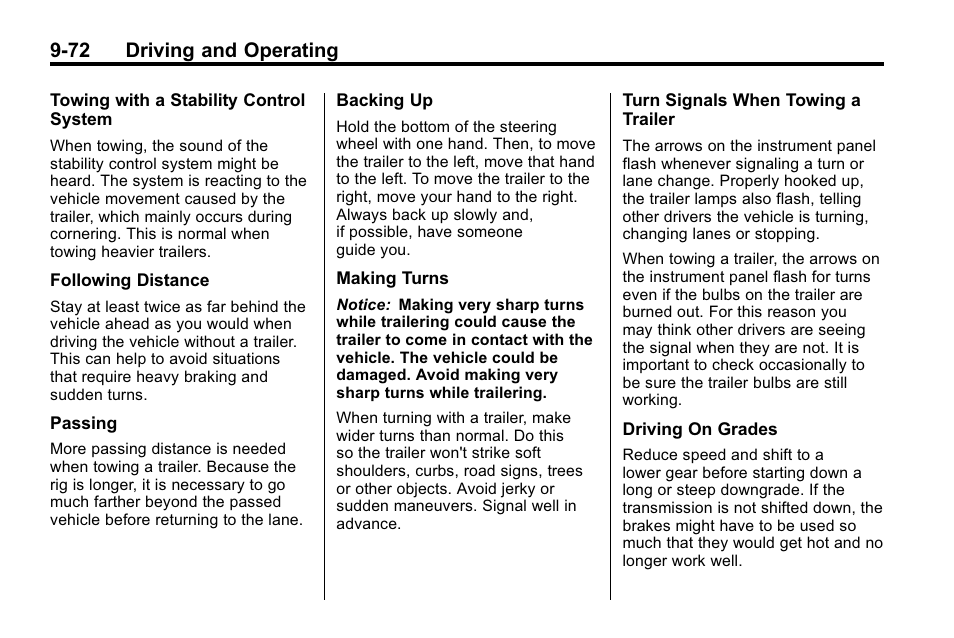 72 driving and operating | Hummer 2010 H3 User Manual | Page 256 / 410