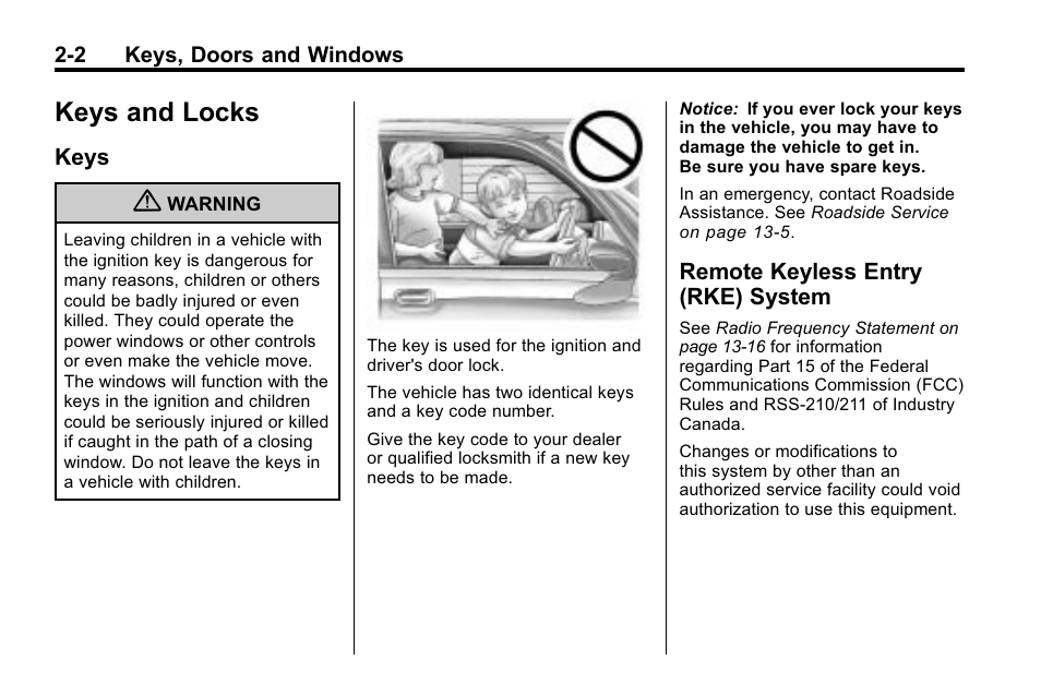 Keys and locks, Keys, Remote keyless entry (rke) system | Keys and locks -2, Indicators, Keys -2 remote keyless entry (rke), System -2 | Hummer 2010 H3 User Manual | Page 28 / 410