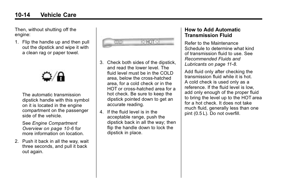 14 vehicle care | Hummer 2010 H3 User Manual | Page 280 / 410