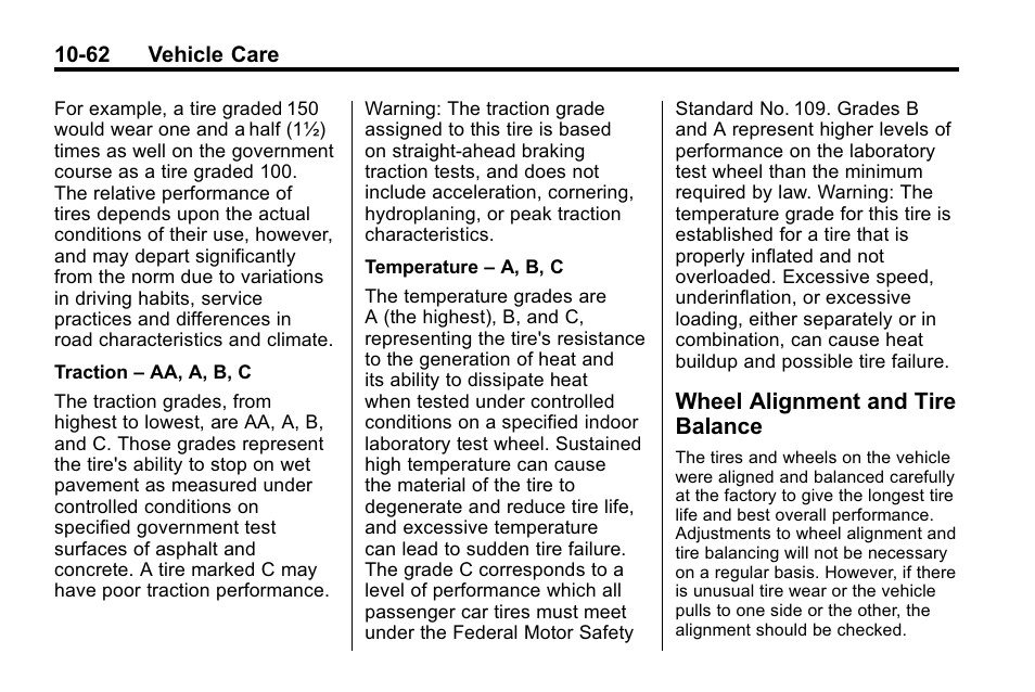 Wheel alignment and tire balance, Wheel alignment and tire, Balance -62 | Hummer 2010 H3 User Manual | Page 328 / 410