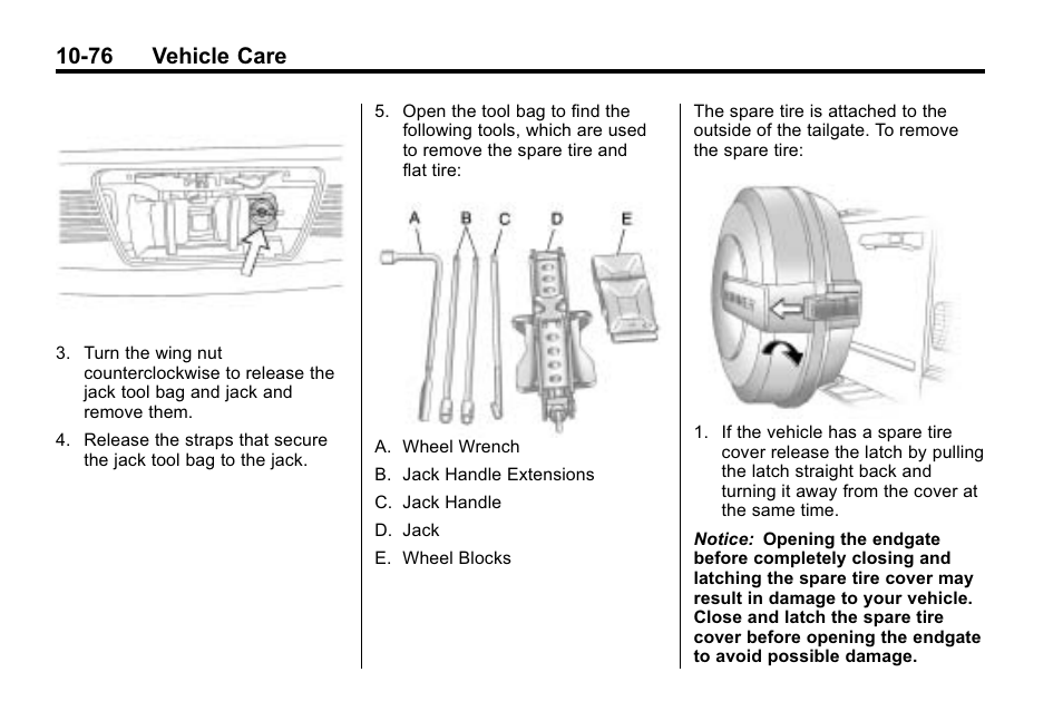 76 vehicle care | Hummer 2010 H3 User Manual | Page 342 / 410