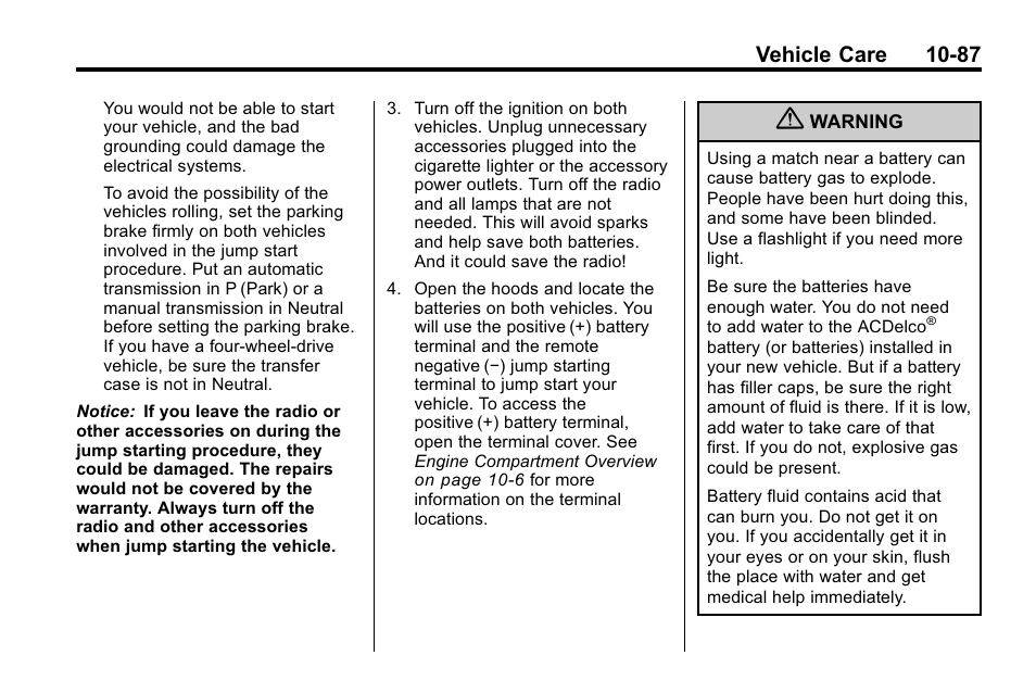 Vehicle care 10-87 | Hummer 2010 H3 User Manual | Page 353 / 410