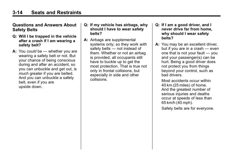 14 seats and restraints | Hummer 2010 H3 User Manual | Page 58 / 410