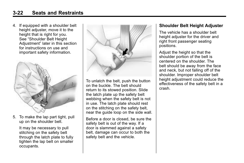 22 seats and restraints | Hummer 2010 H3 User Manual | Page 66 / 410