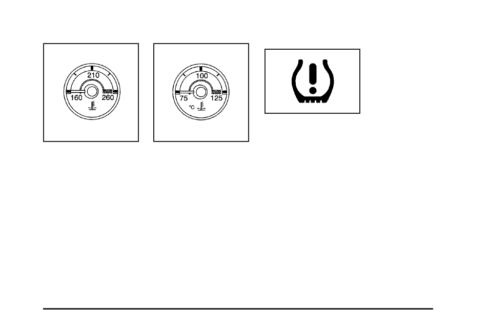 Engine coolant temperature gage, Tire pressure light | Hummer 2009 H2 User Manual | Page 195 / 524