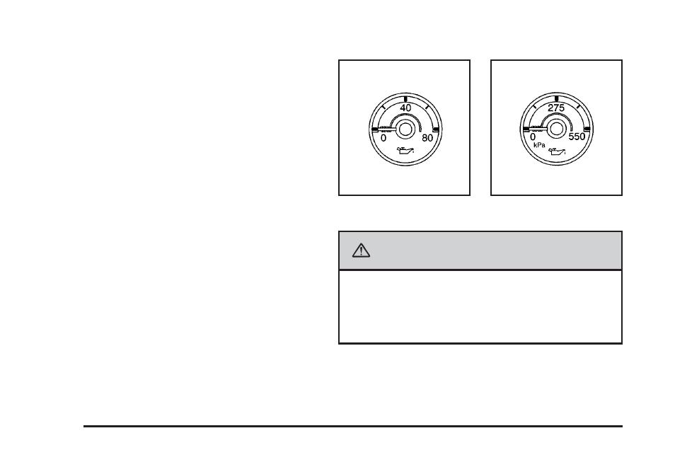 Oil pressure gage, Oil pressure gage -42, Caution | Hummer 2009 H2 User Manual | Page 198 / 524