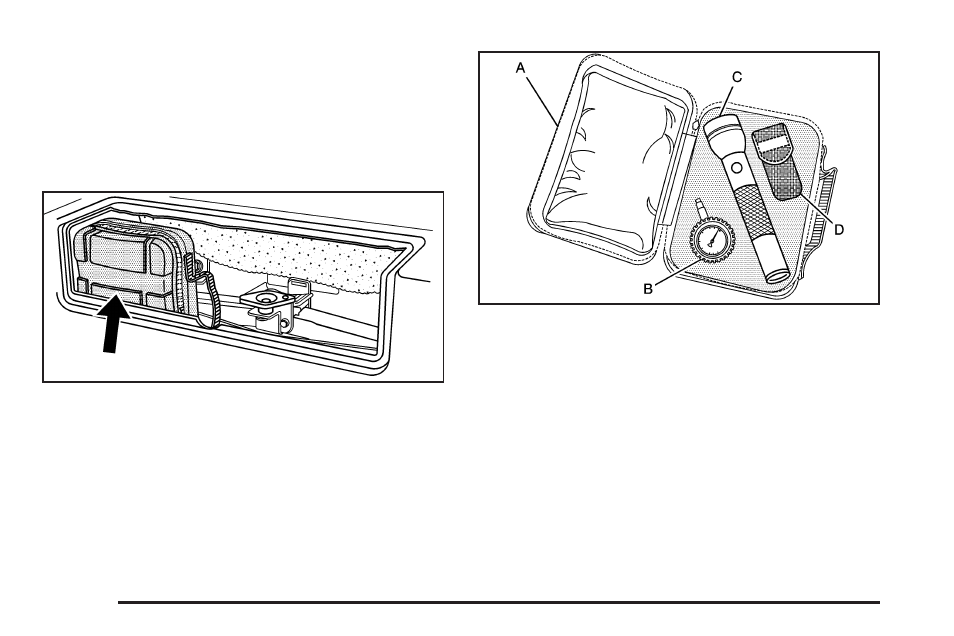First aid kit and tool kit, First aid kit and tool kit -42 | Hummer 2008 H2 User Manual | Page 310 / 504