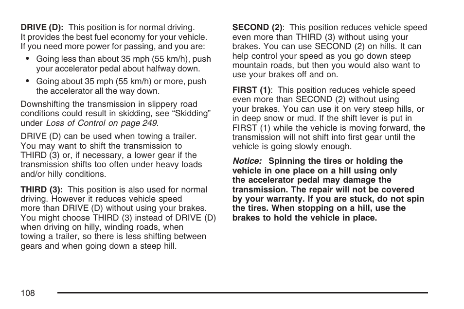 Hummer 2007 H3 User Manual | Page 108 / 480