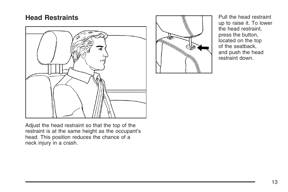 Head restraints | Hummer 2007 H3 User Manual | Page 13 / 480