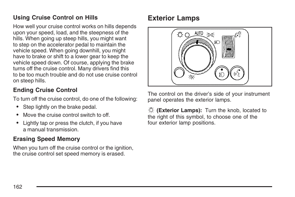 Exterior lamps, Lamps | Hummer 2007 H3 User Manual | Page 162 / 480