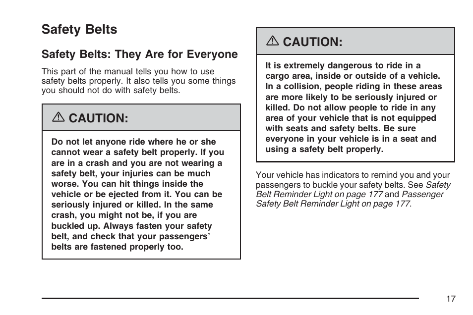 Safety belts, Safety belts: they are for everyone | Hummer 2007 H3 User Manual | Page 17 / 480