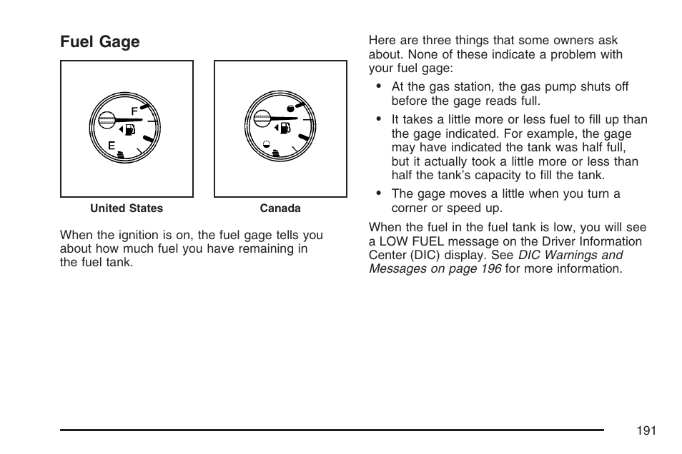 Fuel gage | Hummer 2007 H3 User Manual | Page 191 / 480