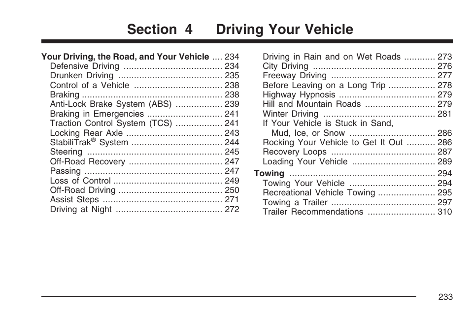 Driving your vehicle | Hummer 2007 H3 User Manual | Page 233 / 480