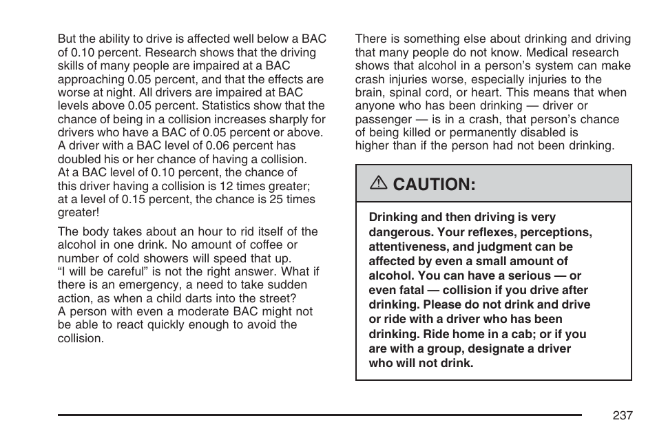 Caution | Hummer 2007 H3 User Manual | Page 237 / 480