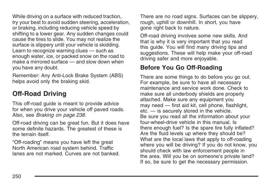 Off-road driving | Hummer 2007 H3 User Manual | Page 250 / 480