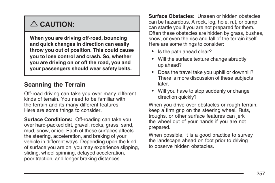 Caution | Hummer 2007 H3 User Manual | Page 257 / 480