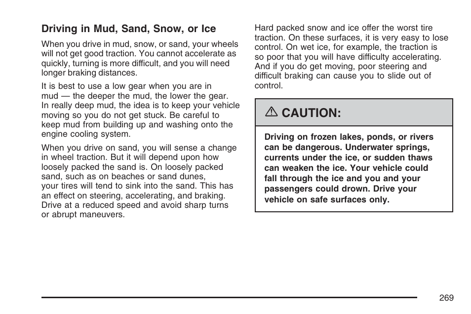 Caution | Hummer 2007 H3 User Manual | Page 269 / 480