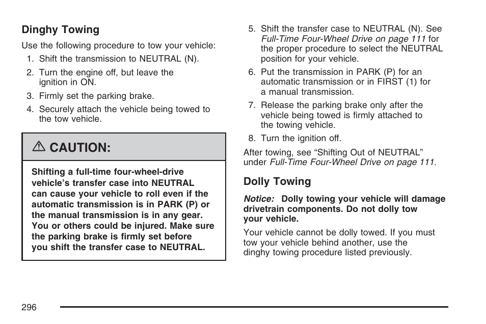 Caution | Hummer 2007 H3 User Manual | Page 296 / 480