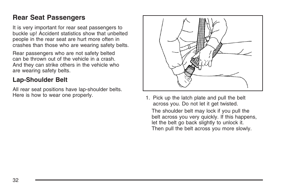 Rear seat passengers | Hummer 2007 H3 User Manual | Page 32 / 480