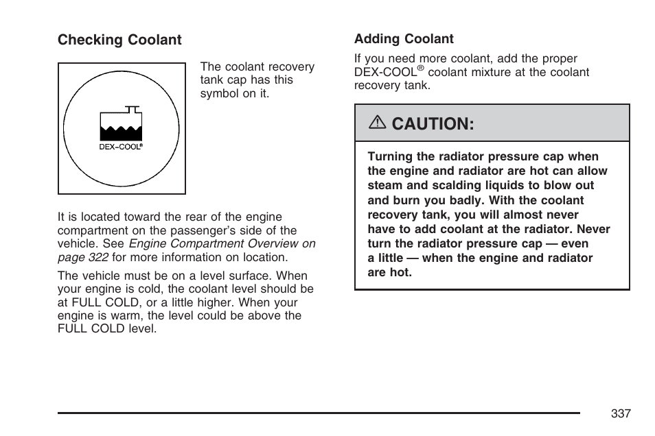 Caution | Hummer 2007 H3 User Manual | Page 337 / 480