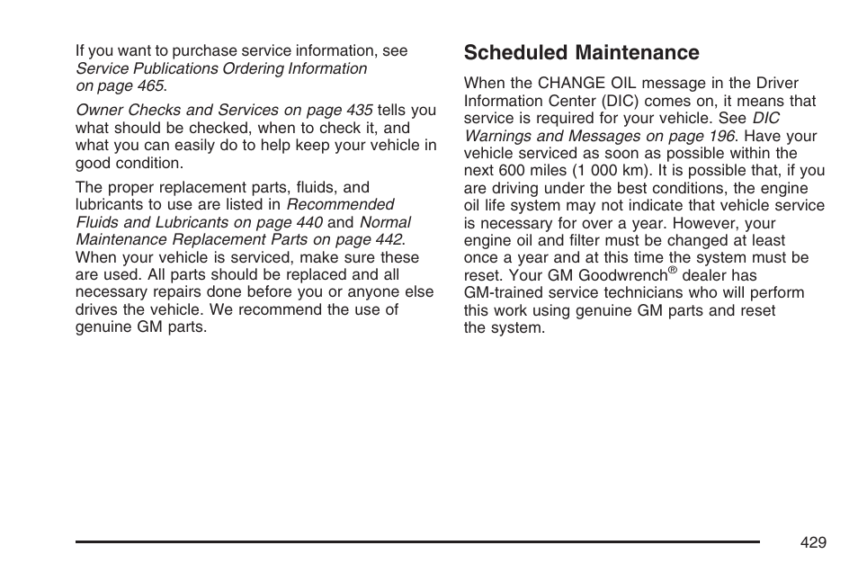 Scheduled maintenance | Hummer 2007 H3 User Manual | Page 429 / 480