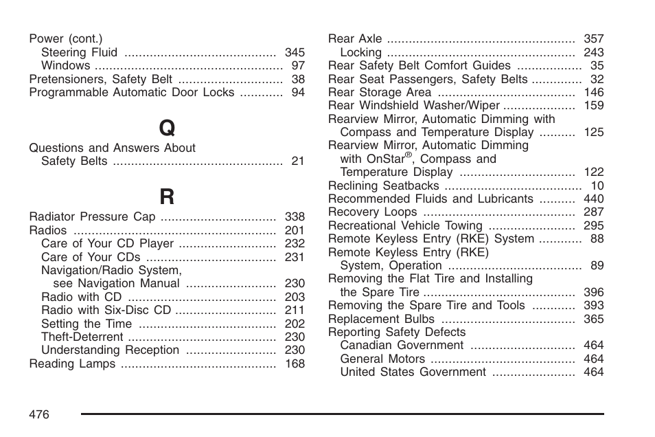 Hummer 2007 H3 User Manual | Page 476 / 480