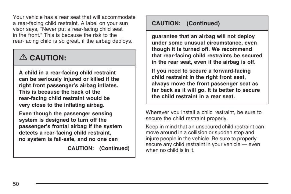 Caution | Hummer 2007 H3 User Manual | Page 50 / 480