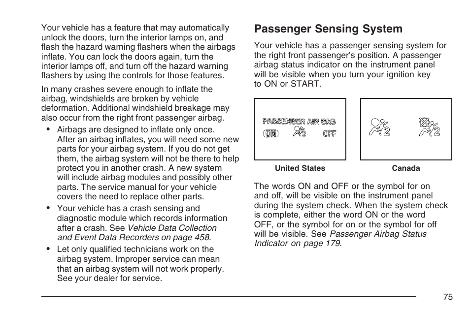 Passenger sensing system | Hummer 2007 H3 User Manual | Page 75 / 480