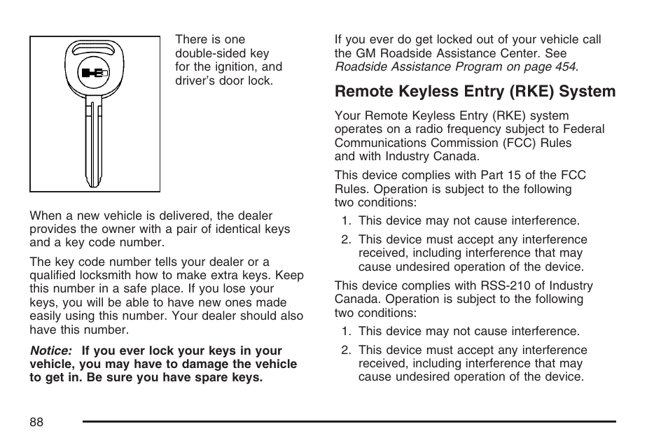 Remote keyless entry (rke) system | Hummer 2007 H3 User Manual | Page 88 / 480