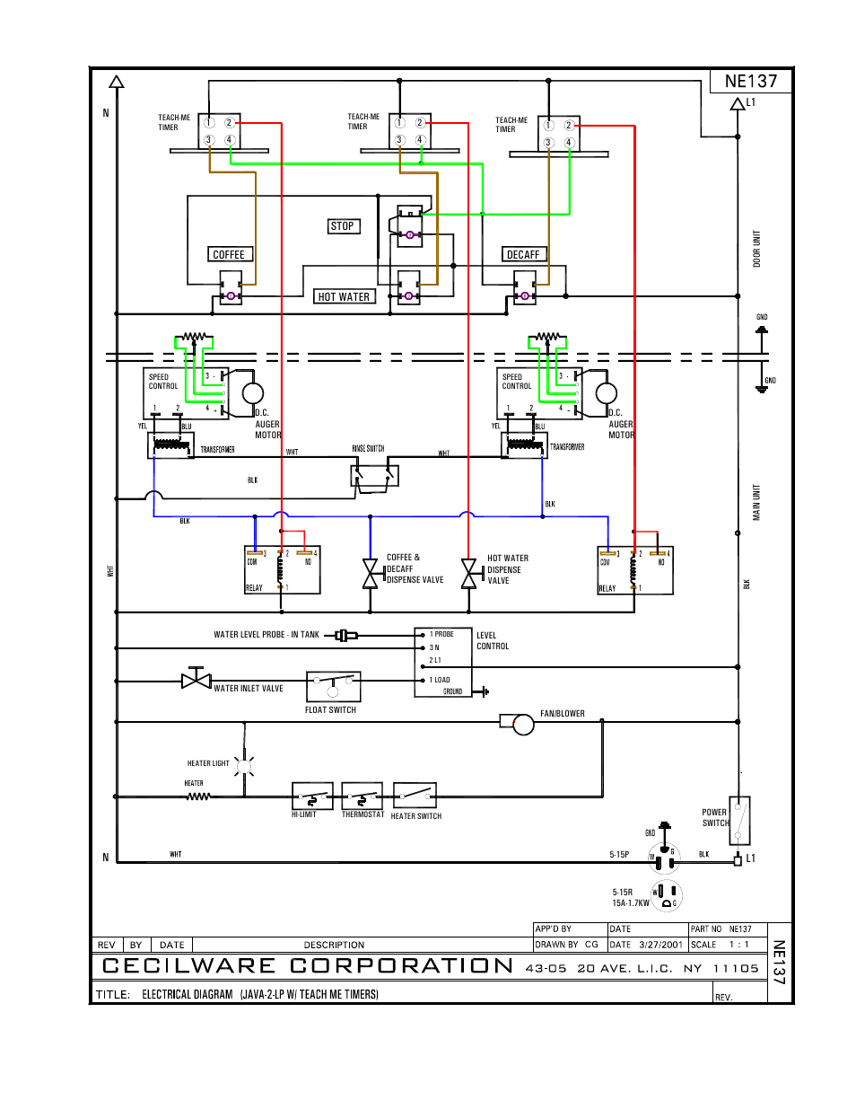 Cecilware JAVA2-LP User Manual | Page 12 / 12