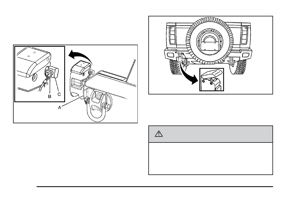 Tailgate/spare tire carrier, Tailgate/spare tire carrier -14, Caution | Hummer 2006 H2 User Manual | Page 90 / 502