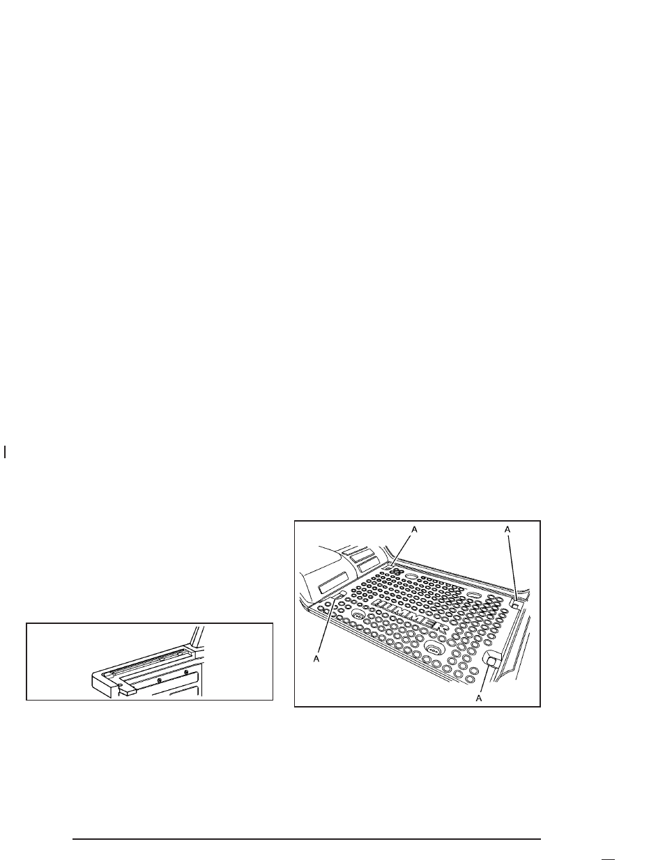 Removal and cleaning, Side rail channels, Cargo area floor drains | Hummer 2005 H2 User Manual | Page 136 / 468