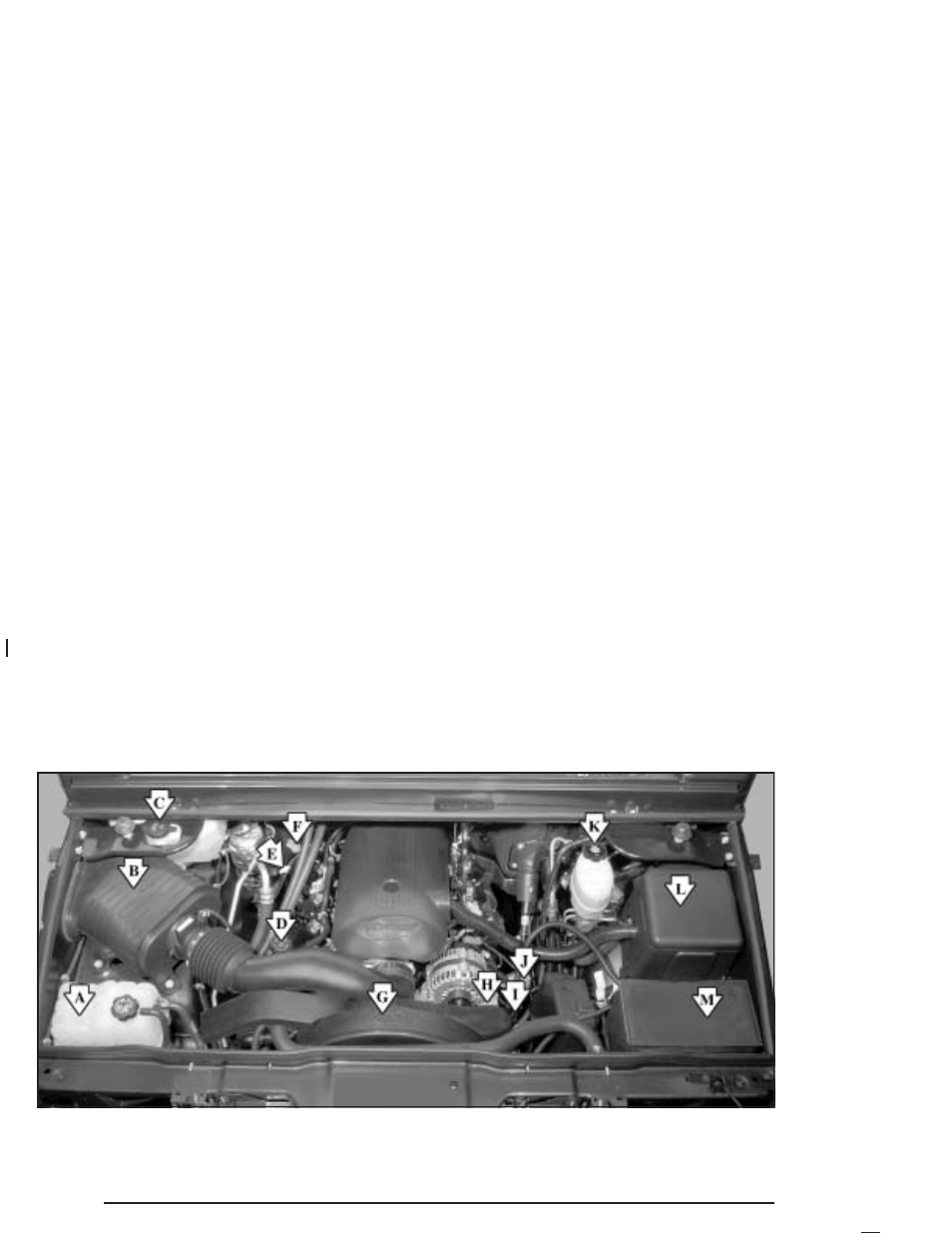 Engine compartment overview, Engine compartment overview -12 | Hummer 2005 H2 User Manual | Page 324 / 468