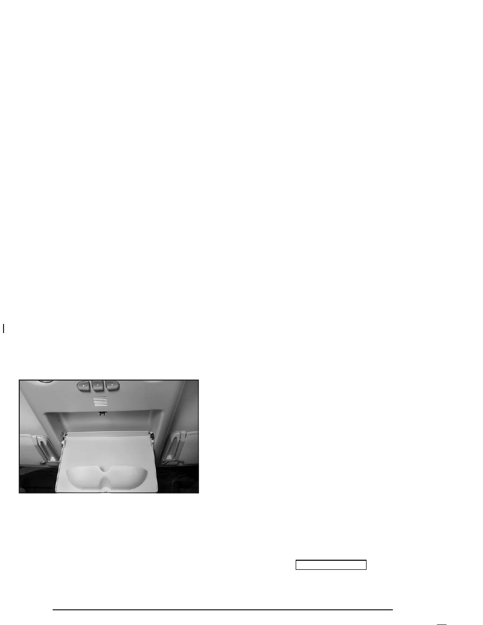 Center overhead console, Center console storage area, Luggage carrier | Hummer 2004 H2 User Manual | Page 126 / 472