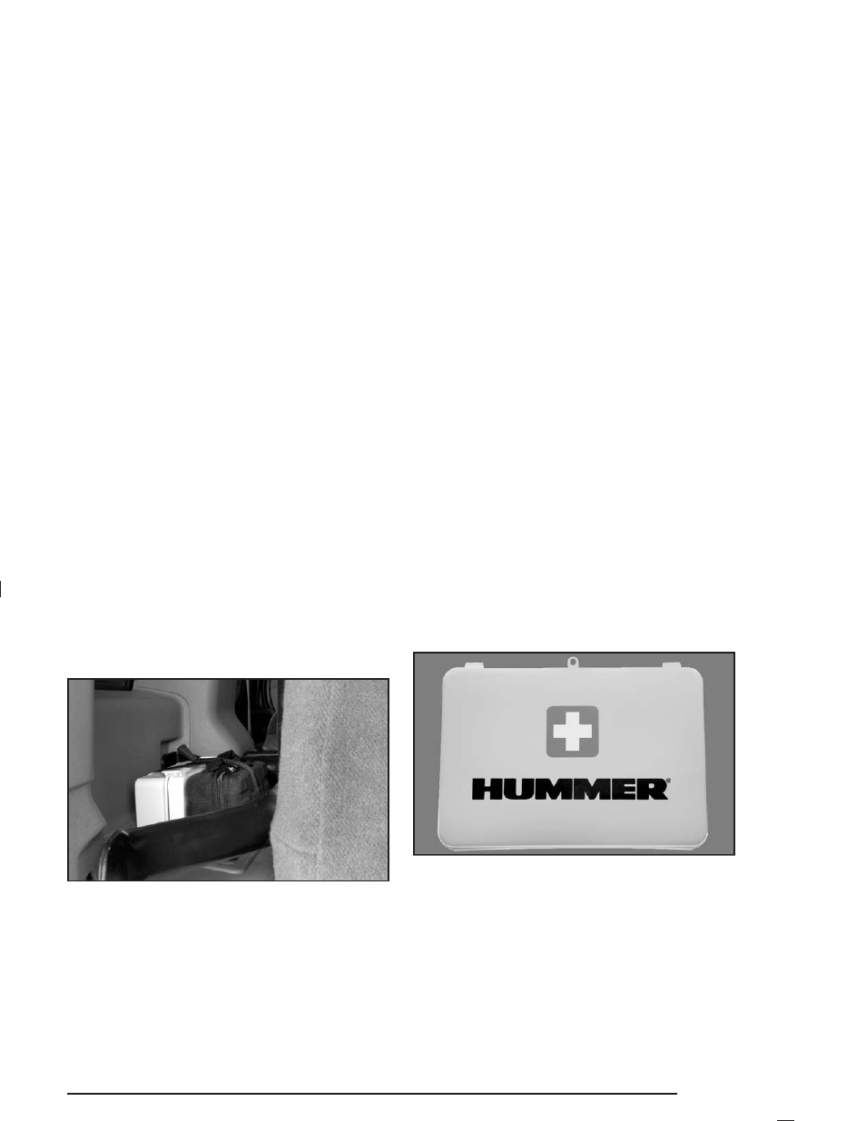 First aid kit and tool kit | Hummer 2004 H2 User Manual | Page 285 / 472