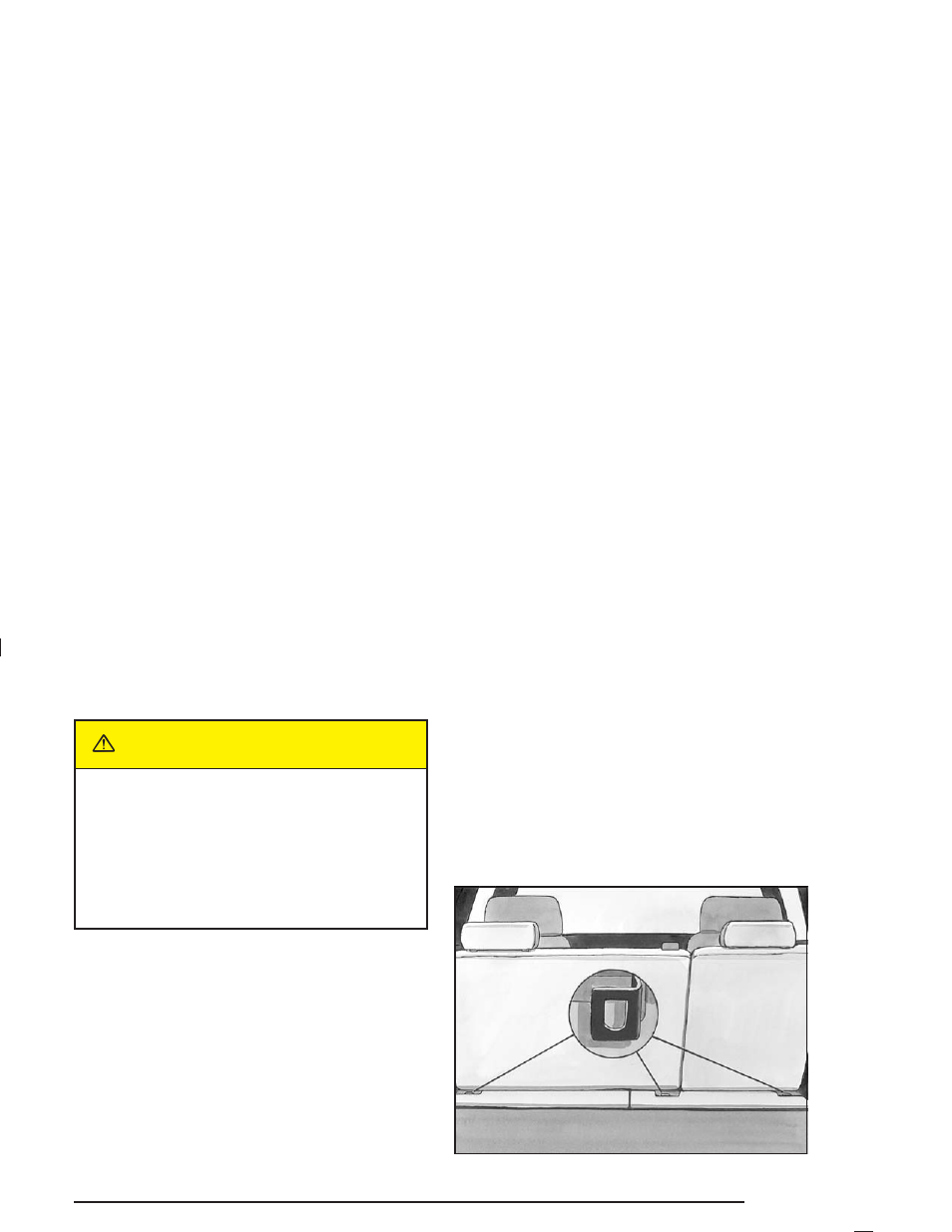 Top strap anchor location, Top strap anchor location -49, Caution | Hummer 2004 H2 User Manual | Page 55 / 472