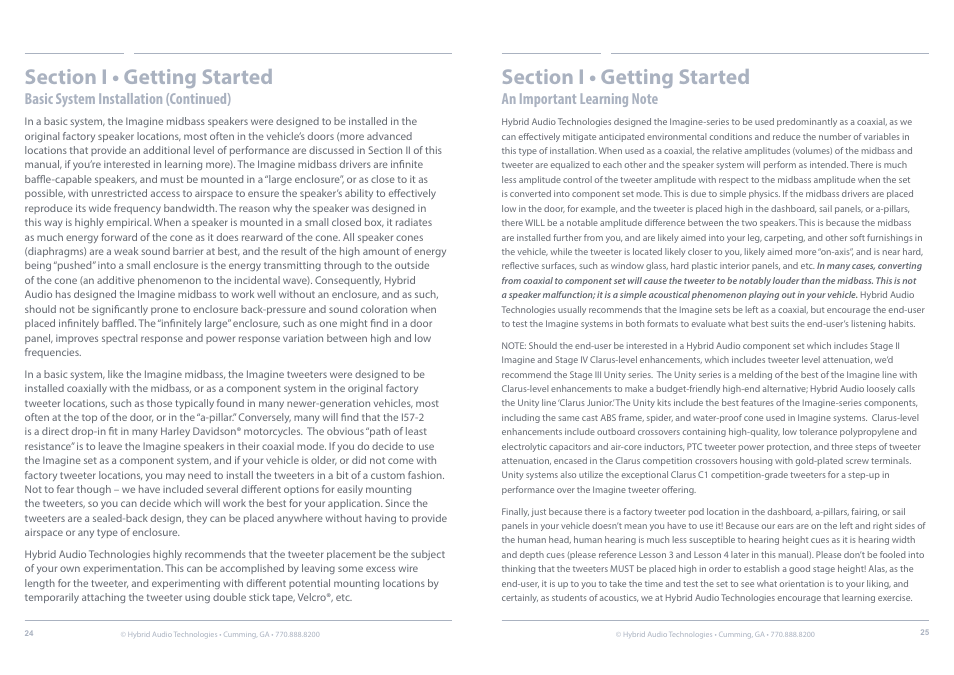 Basic system installation (continued) | Hybrid Audio Technologies Imagine Series Components User Manual | Page 13 / 21
