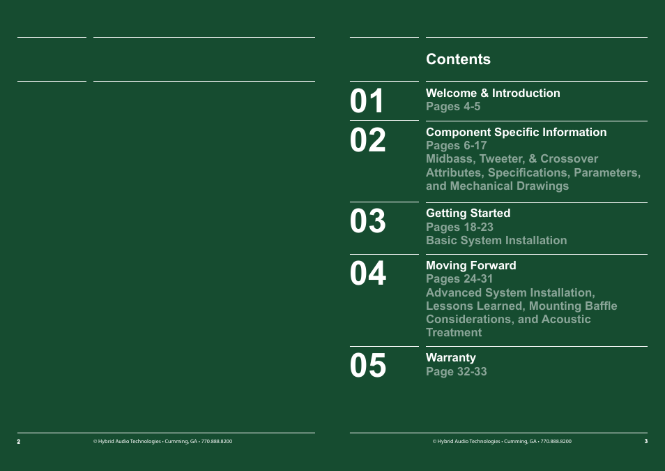 Hybrid Audio Technologies Unity Series User Manual | Page 2 / 18
